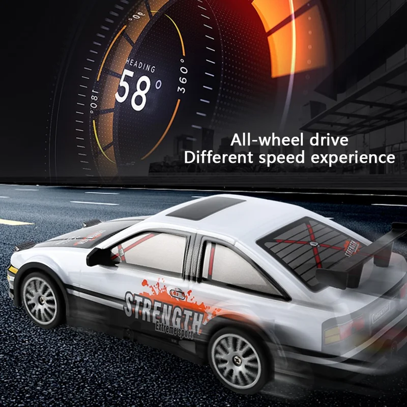 1:20 4WD Drift 2.4G Remote Control Racing Car Model with Light Children Toy - 102-1 Orange