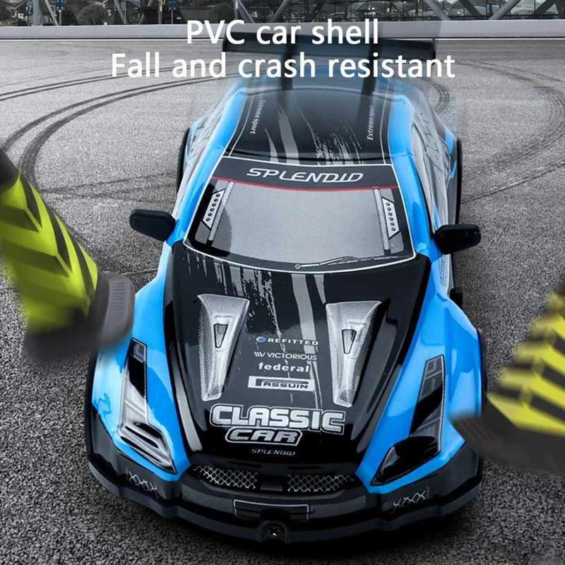 1:20 4WD Drift 2.4G Remote Control Racing Car Model with Light Children Toy - 102-1 Orange