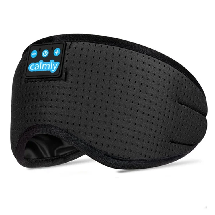 Masque de sommeil intelligent Bluetooth avec musique Masque de sommeil sans fil Couvre-yeux avec musique / haut-parleur Masque de sommeil à ombre arc respirant - Noir
