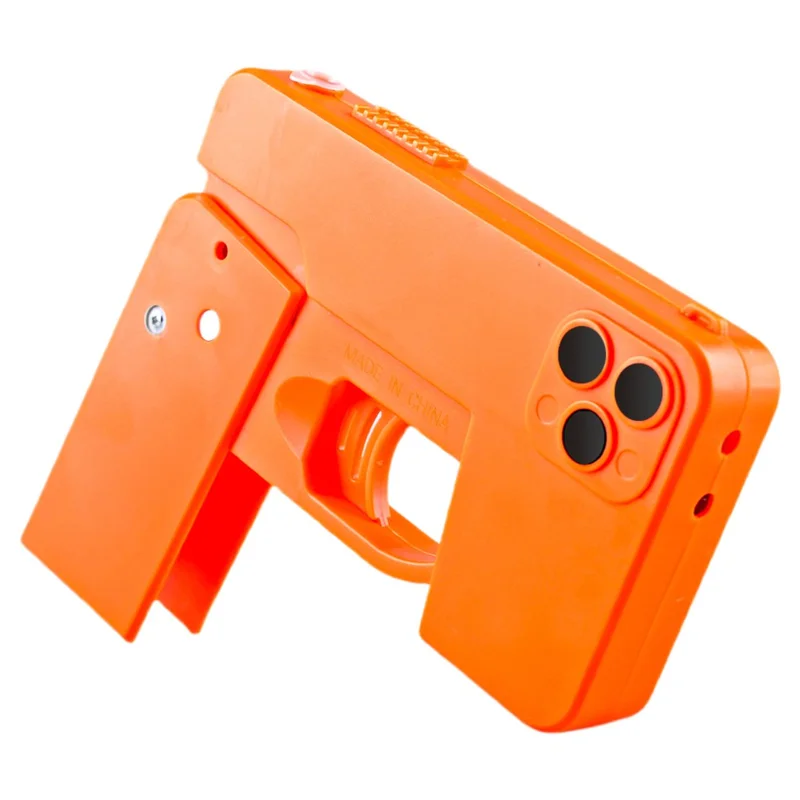 8093 Double Nozzle Foldable Water Gun for Children Outdoor Water Fight Toy - Orange