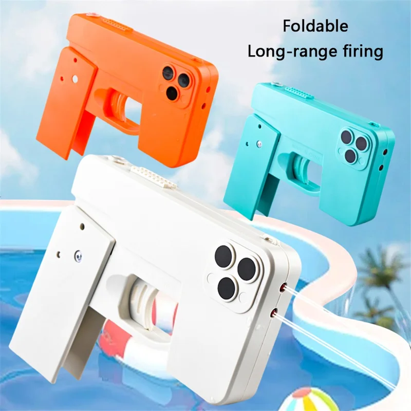 8093 Double Nozzle Foldable Water Gun for Children Outdoor Water Fight Toy - Orange