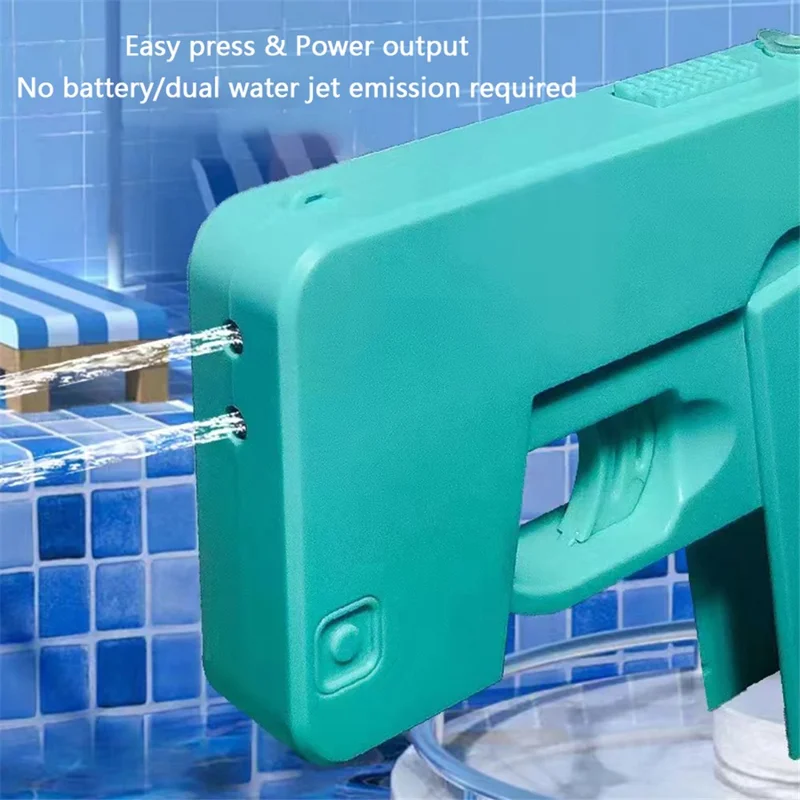 8093 Double Nozzle Foldable Water Gun for Children Outdoor Water Fight Toy - Orange