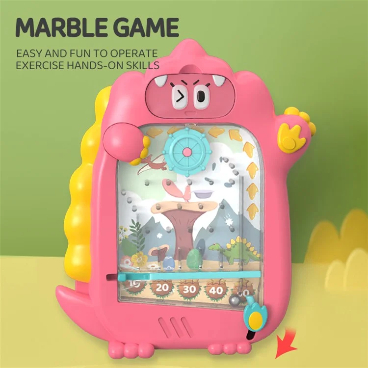 Dinosaur Magnetic Drawing Board Maze Marble Game Children Graffiti Drawing Writing Board Double-sided Educational Toy - Pink