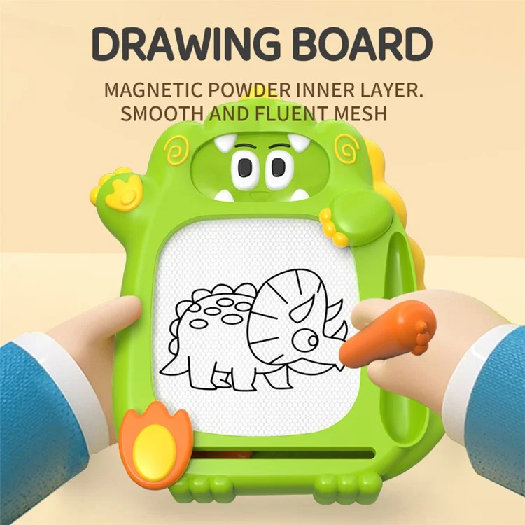Dinosaur Magnetic Drawing Board Maze Marble Game Children Graffiti Drawing Writing Board Double-sided Educational Toy - Pink