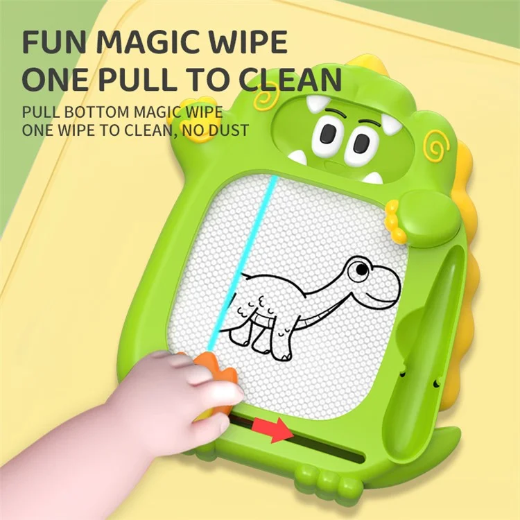 Dinosaur Magnetic Drawing Board Maze Marble Game Children Graffiti Drawing Writing Board Double-sided Educational Toy - Pink