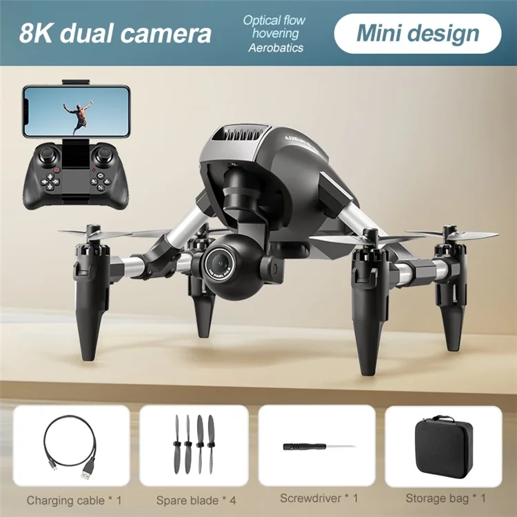 4DRC V42 Dual HD Cameras Drone Altitude Hold One-Key Return RC Quadcopter, 2 Batteries