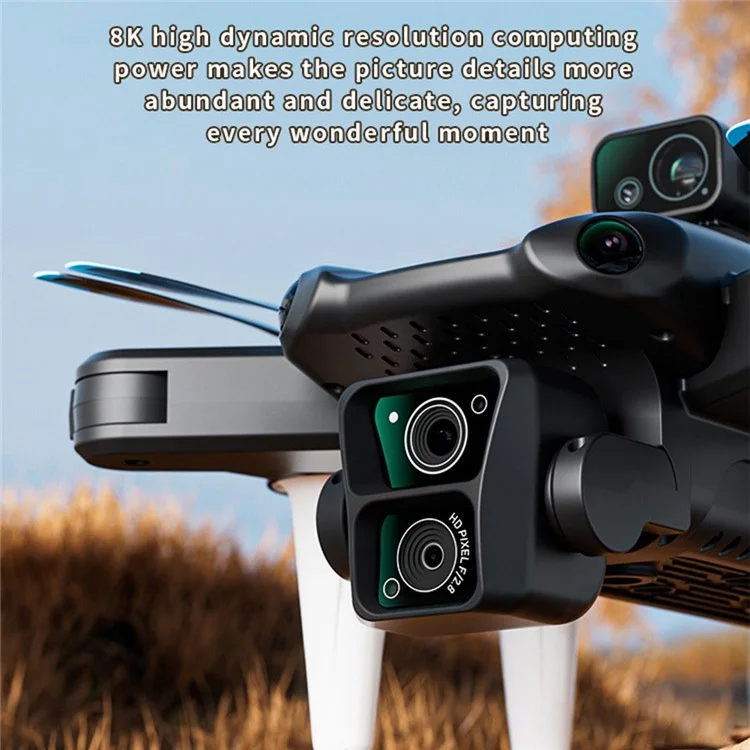 4DRC F14 Obstacle Avoidance ESC HD Dual Camera Brushless Motor Folding RC Drone, 2 Batteries - Серый Белый