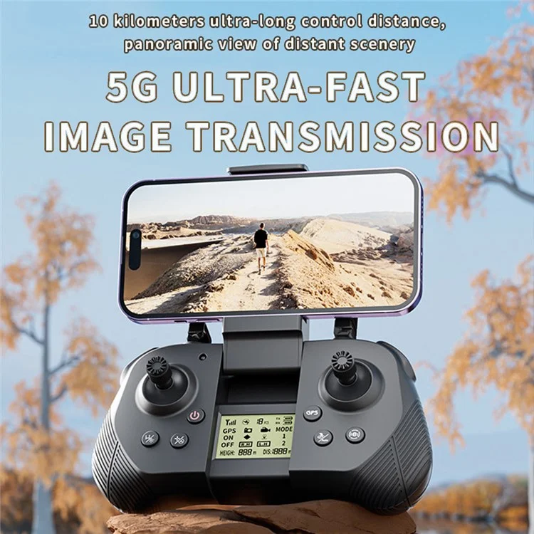 4DRC F14 Obstacle Avoidance ESC HD Dual Camera Brushless Motor Folding RC Drone, 2 Batteries - Серый Белый