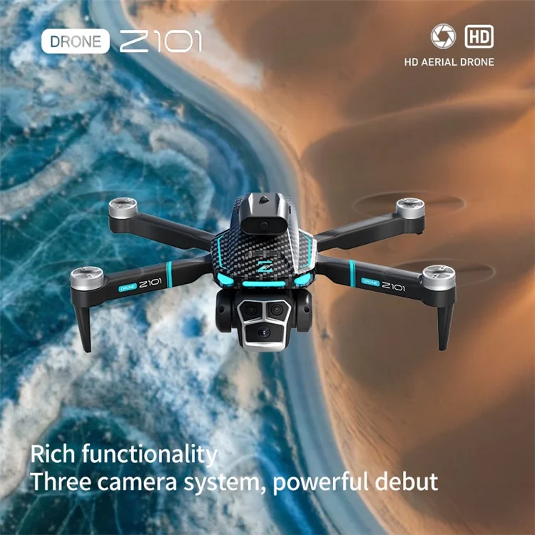 Z101 Aerial Photography Drone Optischer Fluss Hinderniserkennung RC Quadcopter 4K HD-Flugzeug, 2 Batterien