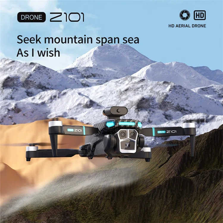 Z101 Aerial Photography Drone Optischer Fluss Hinderniserkennung RC Quadcopter 4K HD-Flugzeug, 2 Batterien