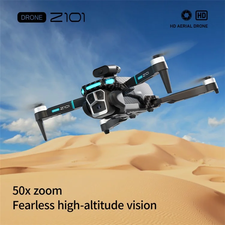 Drone per fotografia aerea Z101 con flusso ottico, evitamento ostacoli e quadricoptero RC 4K HD, 1 batteria