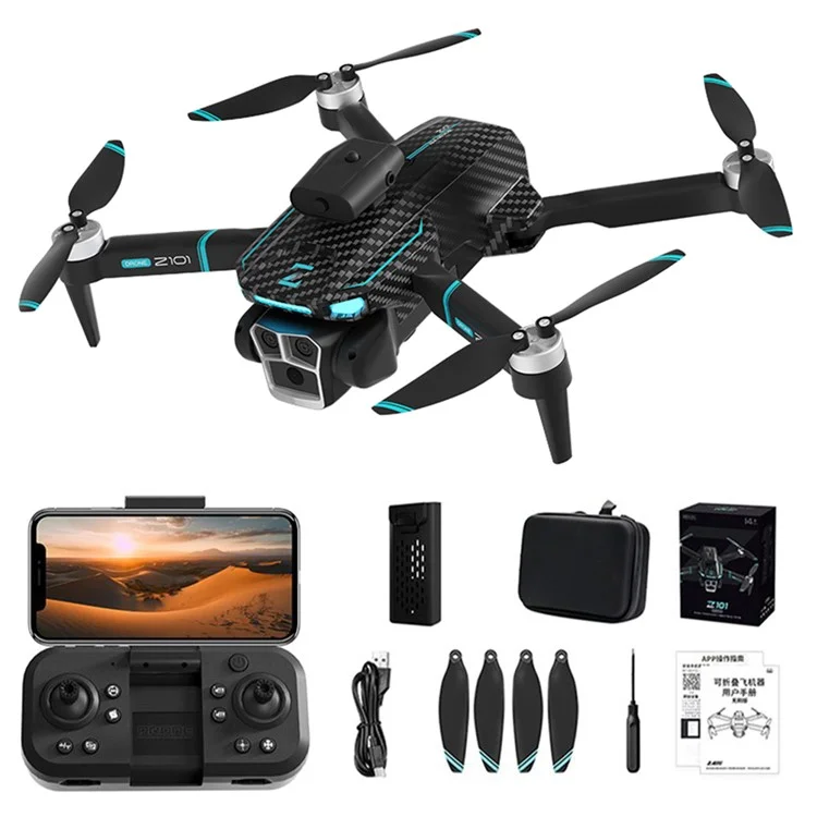 Z101 Aerial Photography Drone Optical Flow Obstacle Avoidance RC Quadcopter 6K HD Aircraft, 1 Battery