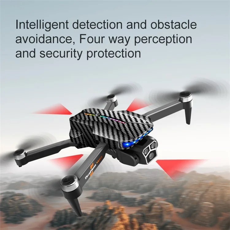 D9 HD Aerial Photography RC Drone Obstacle Avoidance Brushless Motor Folding Quadcopter, 2 Batterien
