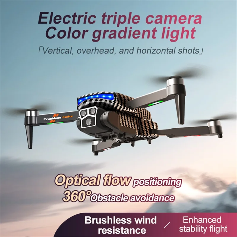 D9 HD Aerial Photography Folding RC Drone Obstacle Avoidance Brushless Motor Quadcopter, 1 Akku