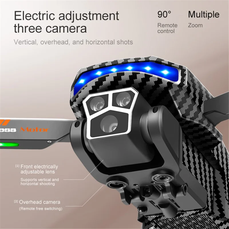 D9 HD Aerial Photography Folding RC Drone Obstacle Avoidance Brushless Motor Quadcopter, 1 Akku