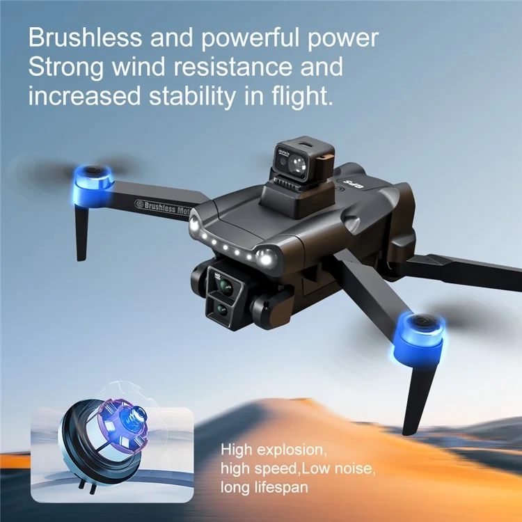 V198 HD Camera RC Drone GPS Smart Return Laser Obstacle Avoidance Brushless Quadcopter, 2 Batteries