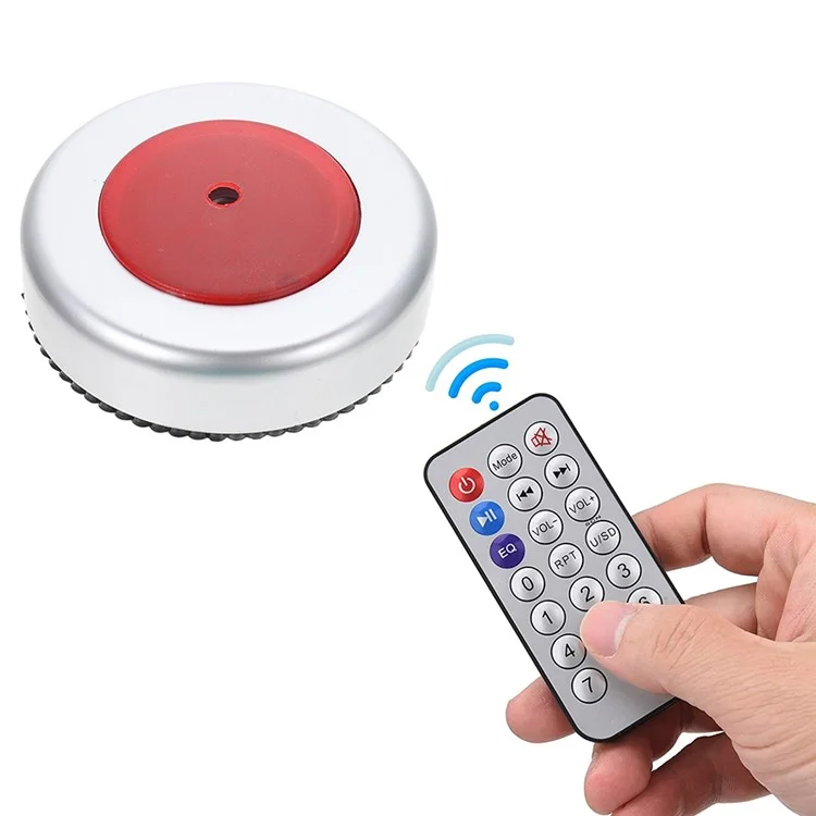 Wireless Remote Control Fart Machine Joke Prank Sound Generator Spoof Toy Gag Gift, Round Shape - Silver