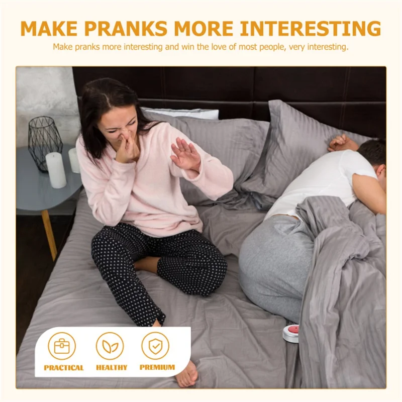 Wireless Remote Control Fart Machine Joke Prank Sound Generator Spoof Toy Gag Gift, Round Shape - White