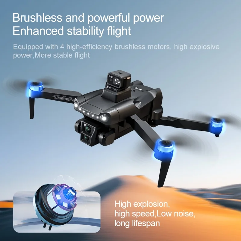 V198 HD Aerial Photography WiFi Faltbarer RC Drohne GPS Smart Return Brushless Quadrocopter, 2 Batterien