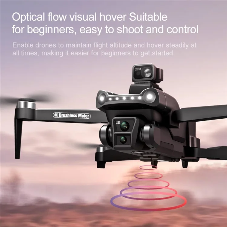 V198 HD Aerial Photography WiFi Faltbarer RC Drohne GPS Smart Return Brushless Quadrocopter, 2 Batterien