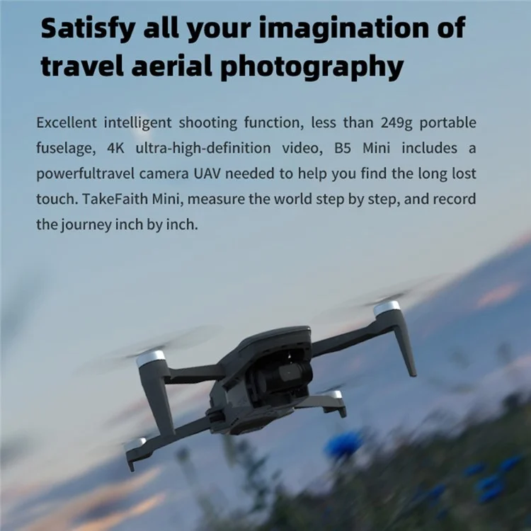 BEYONDSKY B5 MINI HD Aerial Photography RC Drone GPS Positioning Quadcopter, 2 batterie