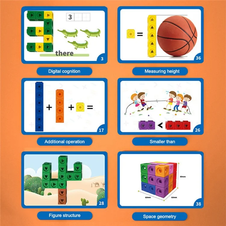 DIY Bauklötze Puzzle Spielzeug Konstruktion Montage Würfel Lernspielzeug für Kinder - Primärausgabe