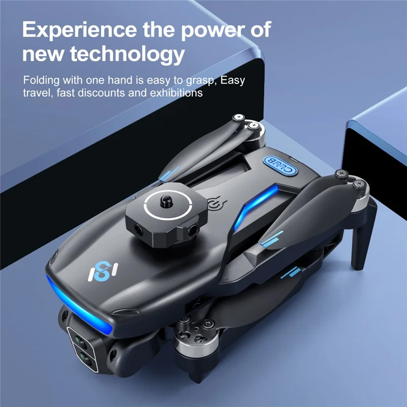 S181 HD Aerial Photography Brushless RC Drone Obstacle Avoidance GPS Positioning Quadcopter, 2 Batteries - Black