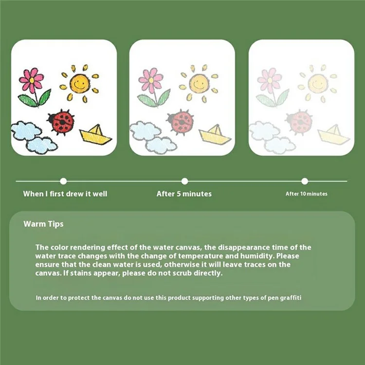 9659 Water Doodle Mat Drawing Mat Toddlers Educational Toys Bring Magic Pens Painting Writing Gift - Girl