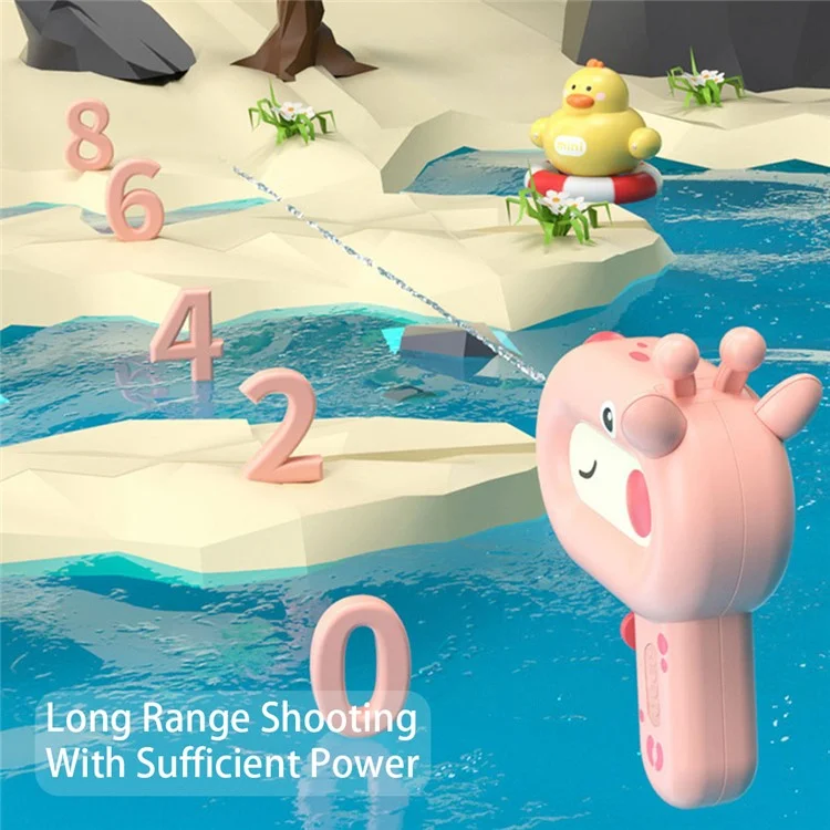 Cartoon Animal Water Gun Kids Toy 100ml Water Pistol for Outdoor Garden Beach Pool Party Favors - Pink Duck