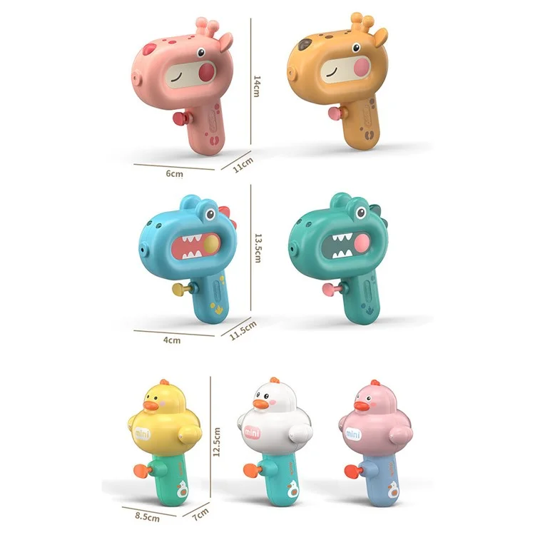 Cartoon Animal Water Gun Kids Toy 100ml Water Pistol for Outdoor Garden Beach Pool Party Favors - Pink Duck