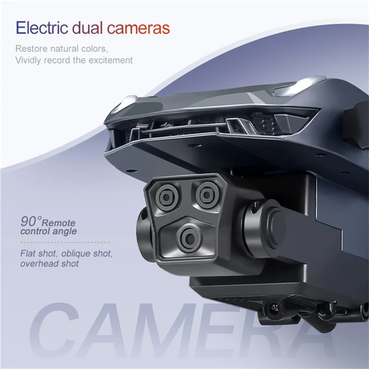 D11 HD Aerial Photography RC Drone Optical Flow Positioning Brushless Quadcopter, 3 Batteries - Blue