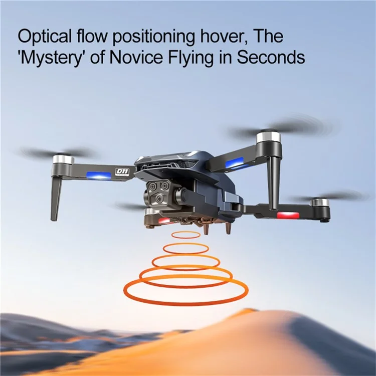 D11 HD Aerial Photography RC Drone Optical Flow Positioning Brushless Quadcopter, 3 Batteries - Blue
