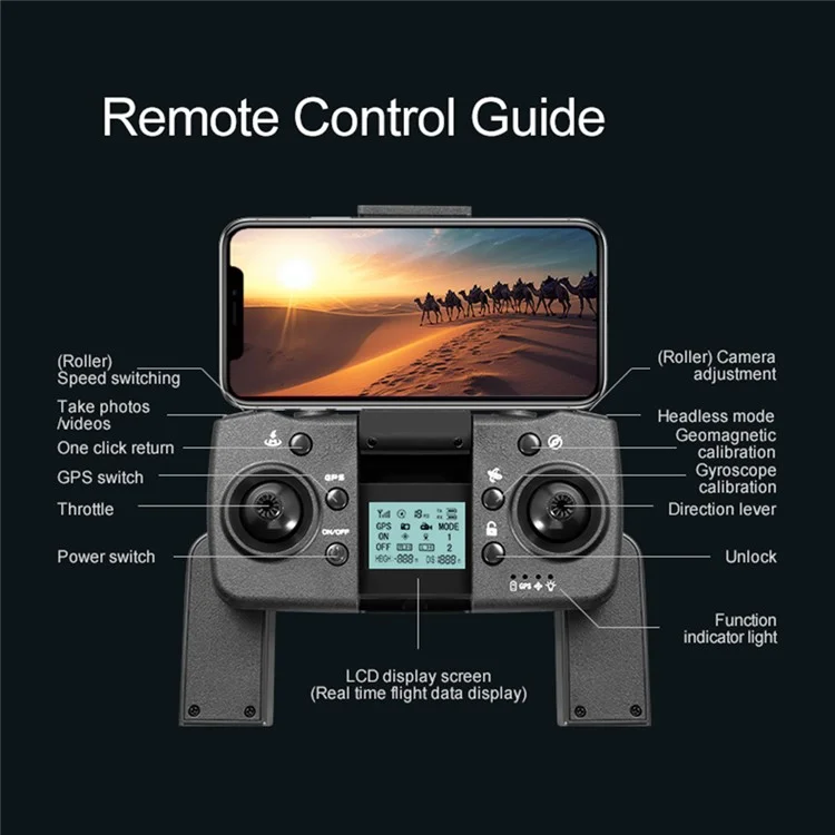 PJC RG606MAX GPS Obstacle Avoidance Brushless Motor Quadcopter HD Aerial Photography Drone, 1 Battery