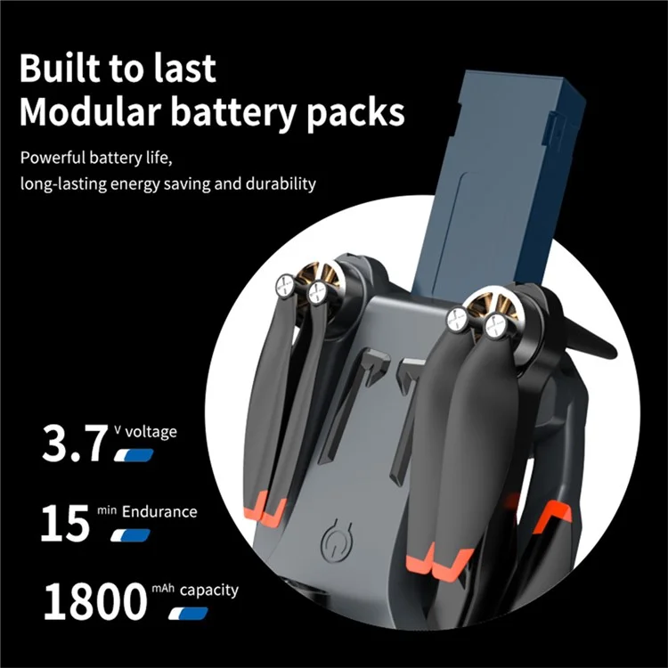 S183 HD Dual Camera Optical Flow Positionnement Quadcopter Pliant Obstacle Évitement du Drone Rc, 1 Batterie