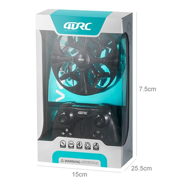 4DRC 4D-V43 Cool Light UFO Aircraft Remote Control Children Flying Saucer Toy, 3 Batteries