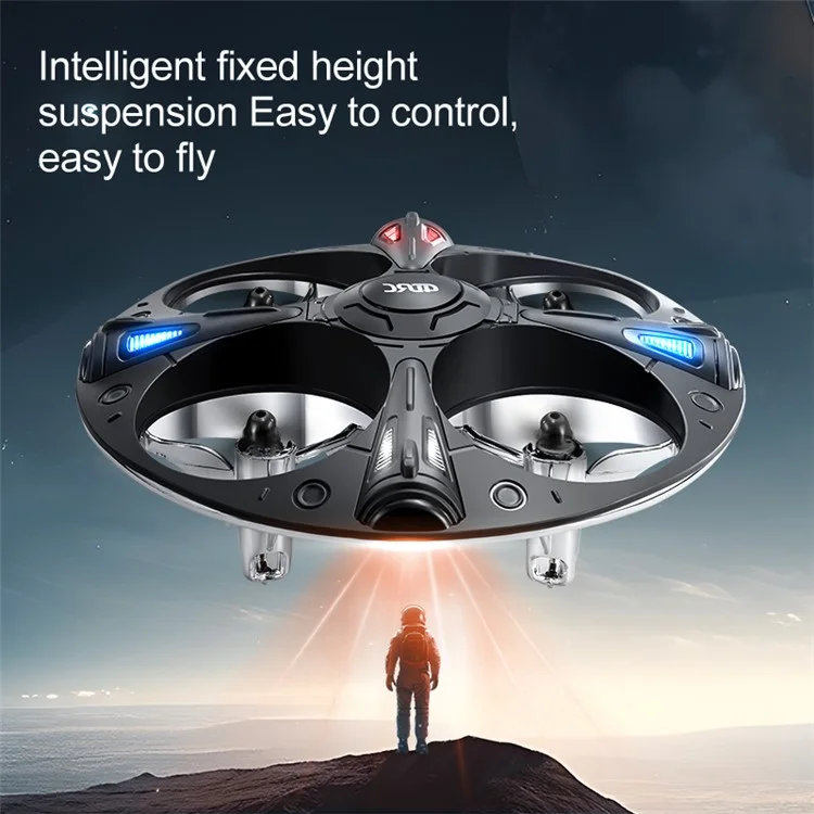 4DRC 4D-V43 Cool Light UFO Aircraft Remote Control Children Flying Saucer Toy, 3 Batteries