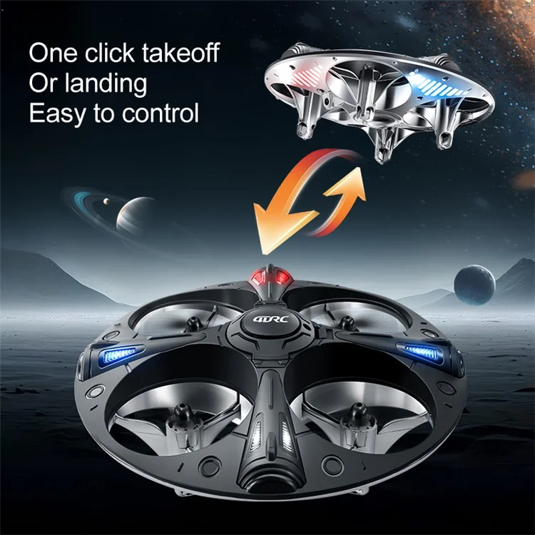 4DRC 4D-V43 Cool Light UFO Aircraft Remote Control Children Flying Saucer Toy, 3 Batteries