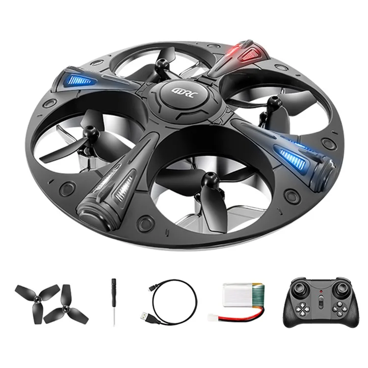 4DRC 4D-V43 Cool Light Ufo Aircraft Remote Control Children Flying Soucoucer Toy, 1 Batterie
