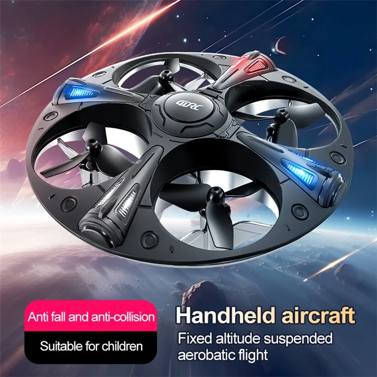 4DRC 4D-V43 Cool Light UFO Aircraft Remote Control Children Flying Saucer Toy, 2 Batteries