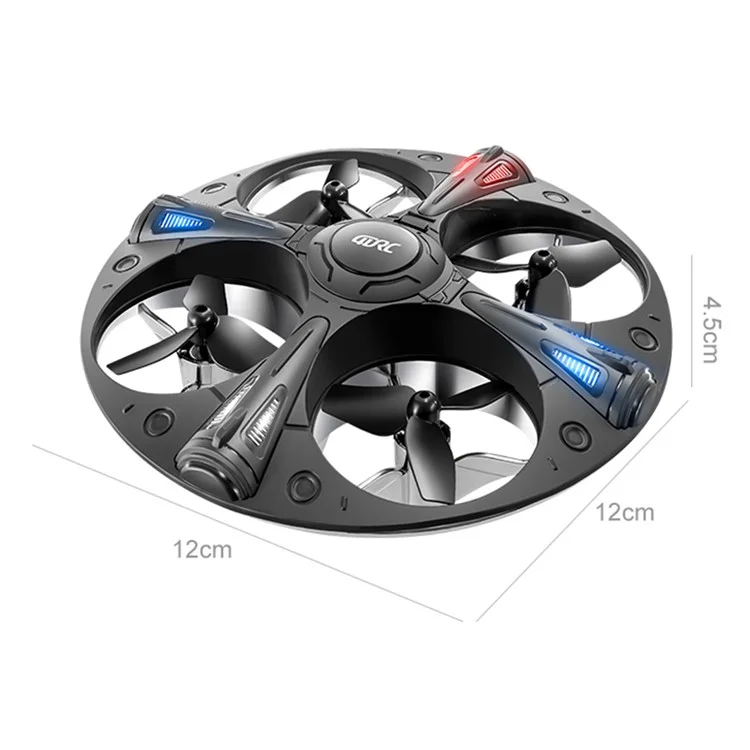 4DRC 4D-V43 Cool Light UFO Aircraft Remote Control Children Flying Saucer Toy, 2 Batteries