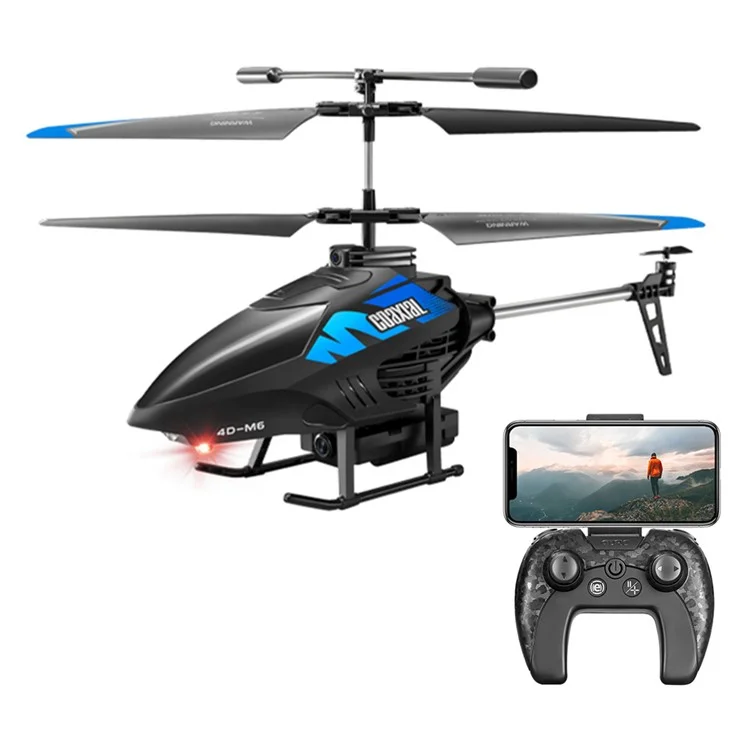 4DRC 4D-M6 HD Aerial Photography Children Aircraft Toy Rechargeable Remote Control Helicopter, 1 Battery - Blue