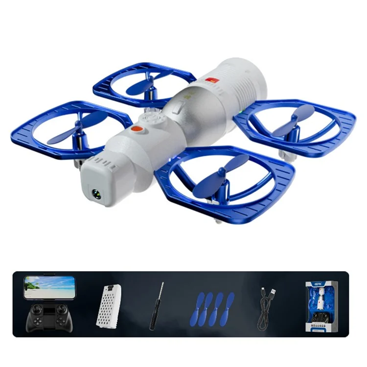 4DRC 4D-V45 HD Aerial Photography Drone Space Shuttle Satellite Design RC Drone, 1 Battery