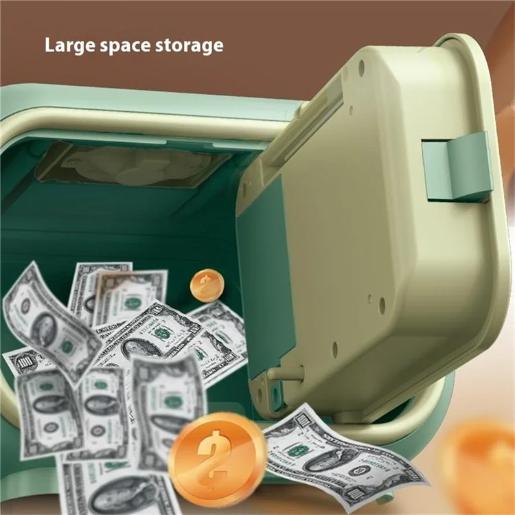 7605 Salvadanaio Elettronico per Bambini Smart Fingerprint Automatic Saving Money Box con Chiave - Rosa