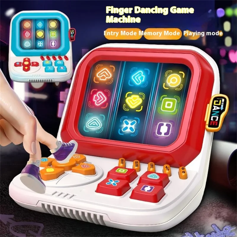 3605 Finger-Tanzspiel Maschine Kinder Durchbruch Stresslinderndes Gedächtnistraining Spielzeug - Rot