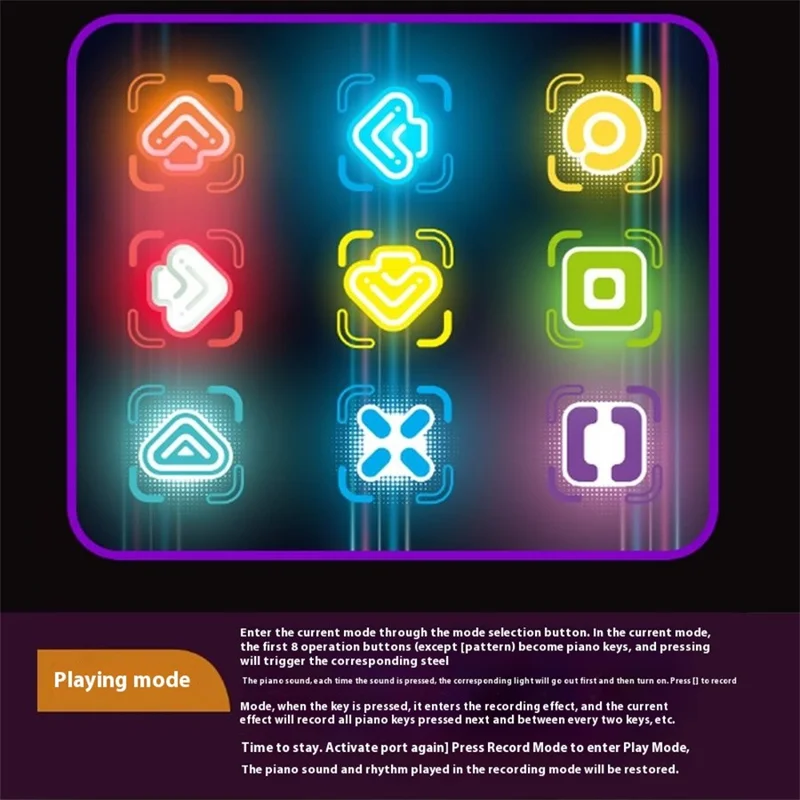 3605 Finger Dancing Game Machine Children Breakthrough Stress Relief Training Memory Toy - Blue