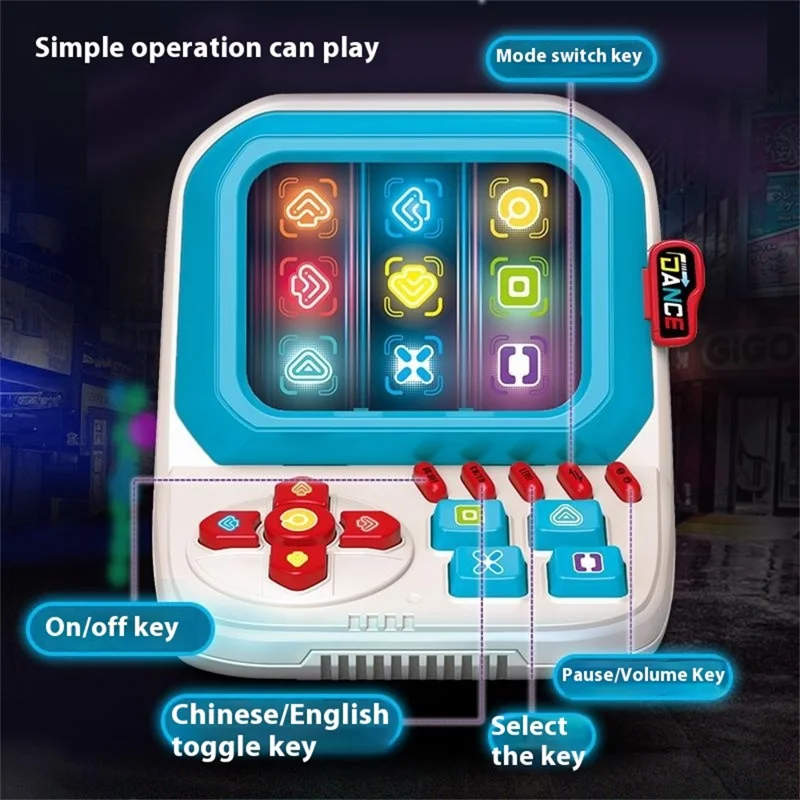3605 Finger Dancing Game Machine Children Breakthrough Stress Relief Training Memory Toy - Blue