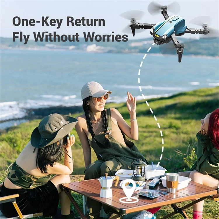 H126 Elf Mini Drone HD Aerial Photography Foldable RC Quadcopter, 1 Battery - Blue