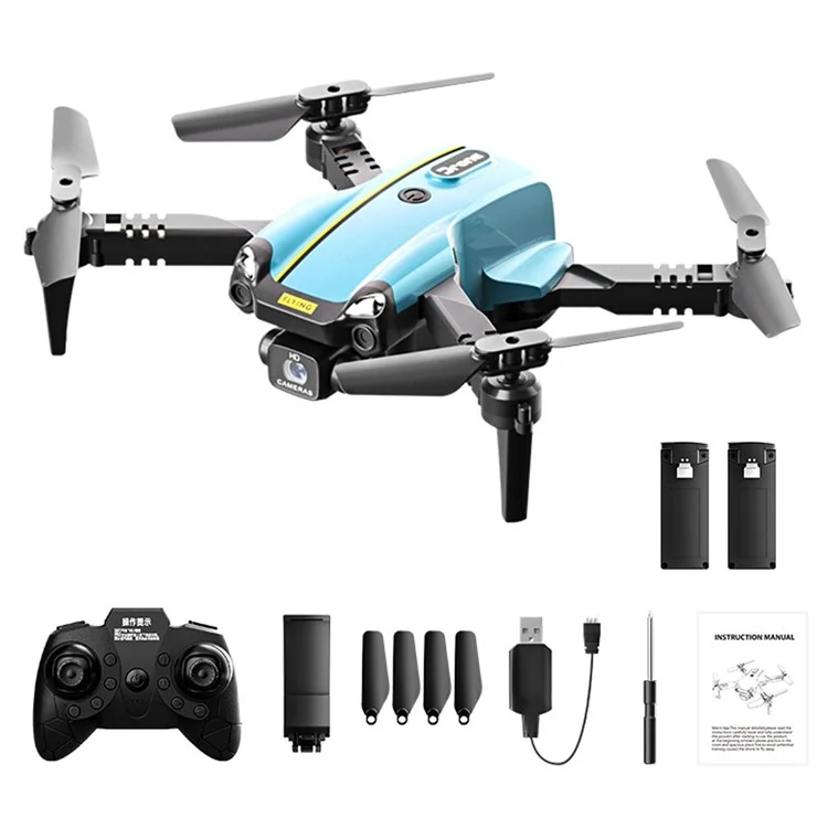 H126 Elf Mini Drone HD Aerial Photography Foldable RC Quadcopter, 2 Batteries - Blue