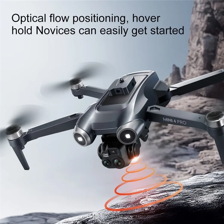 V600 HD Camera RC Drone Obstacle Avoidance Brushless Motor Quadcopter, 1 Battery - Grey