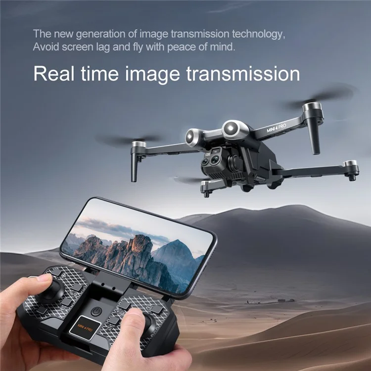V600 HD Camera RC Drone Obstacle Avoidance Brushless Motor Quadcopter, 1 Battery - Grey